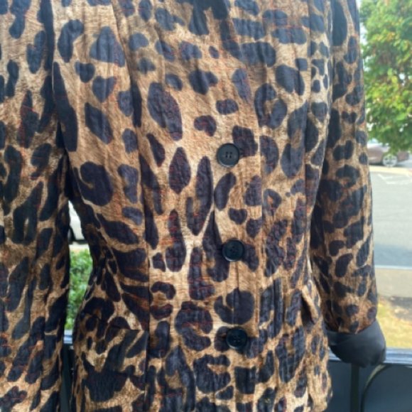 Lafayette 148 New York Leopard Print Sz 10 Blazer - Picture 4 of 7